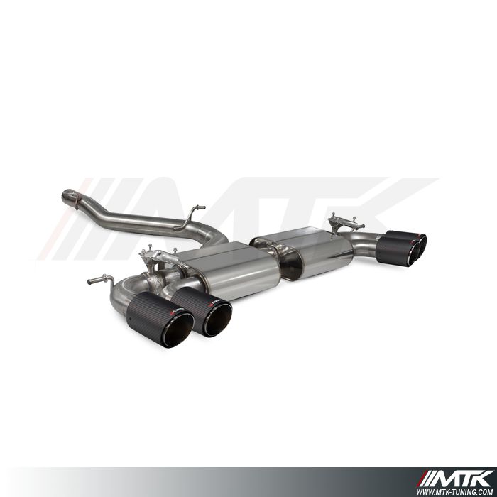 Catback avec tube intermédiaire et emplacement pour les valves Audi S3 3 portes/Sportback 8V